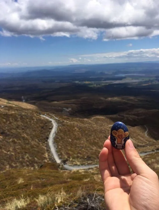 Lucky in Tongariro Alpine Crossing